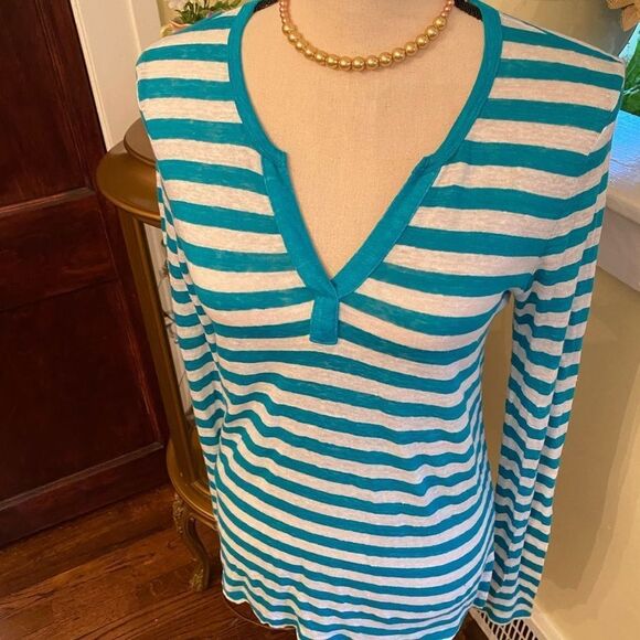 *Tommy Bahama* LS Linen Tee Sz Small EUC - Picture 3 of 8